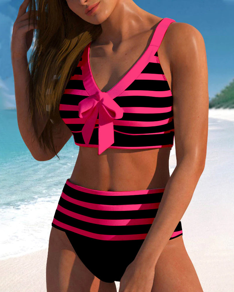 Bloom | Bikini met hoge taille in streepdesign