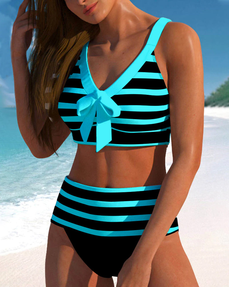 Bloom | Bikini met hoge taille in streepdesign