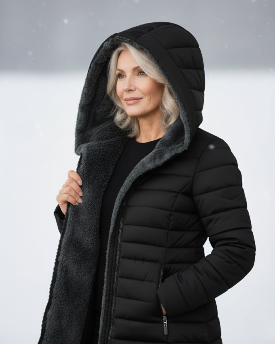 Clair | Gevoerde Pufferjas met Fleece