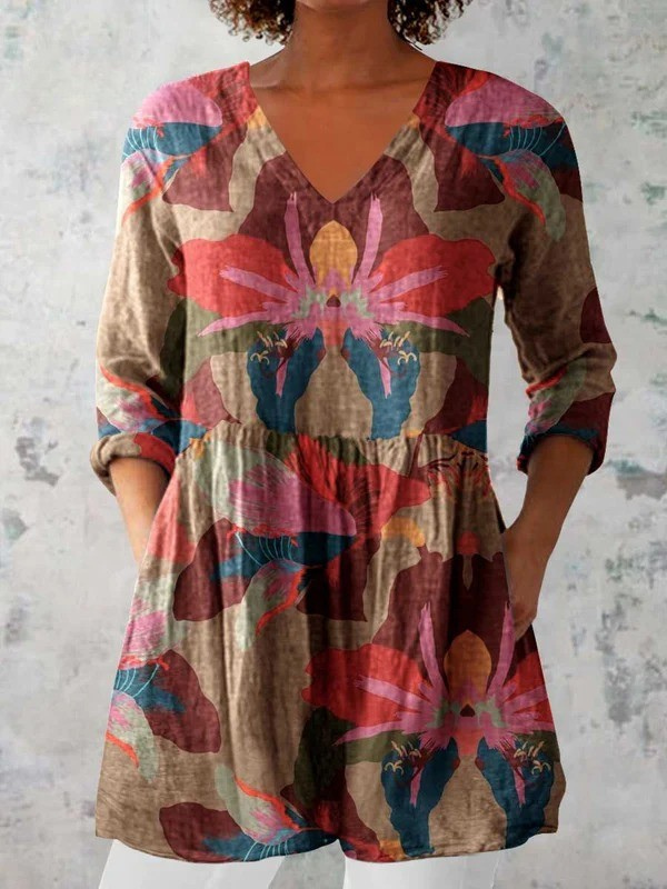 Sarah | Lange Blouse met V-hals