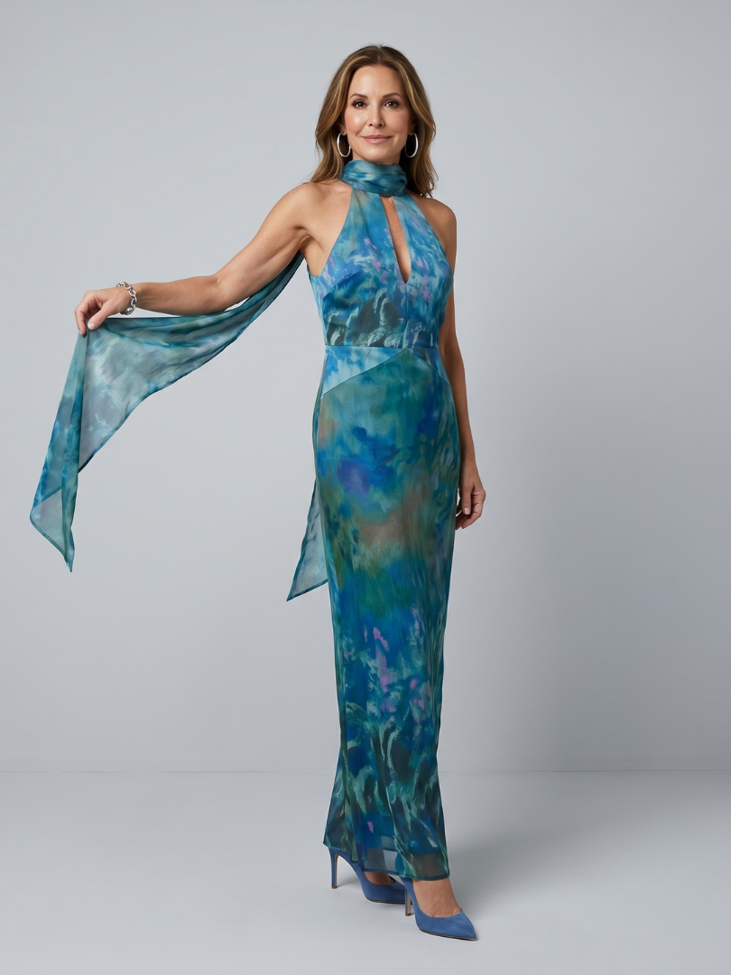 Juniper | Sleevless Maxi Jurk met Halter Nek