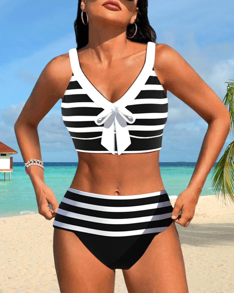 Bloom | Bikini met hoge taille in streepdesign