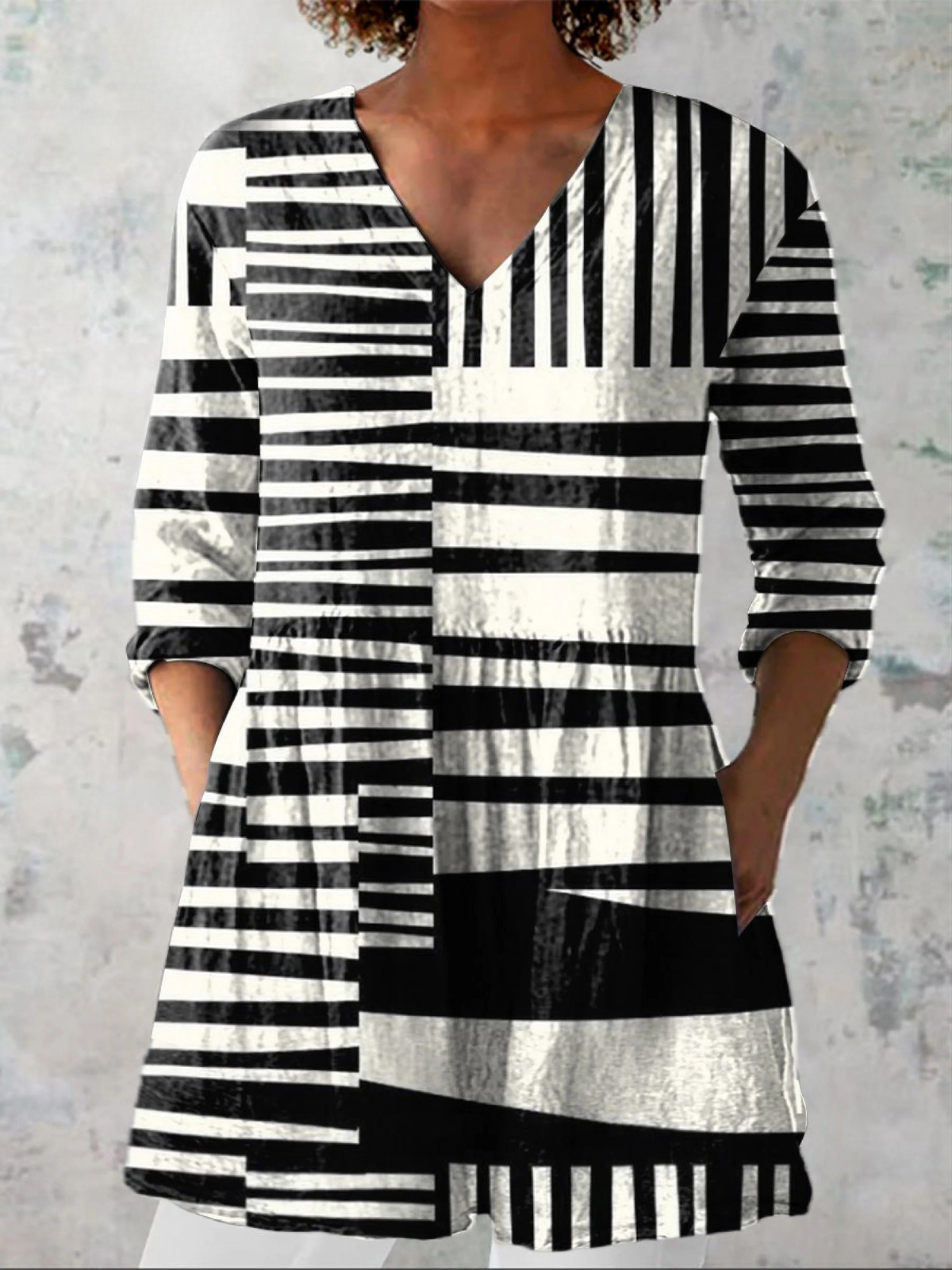 Sophie | Lange Blouse met V-hals