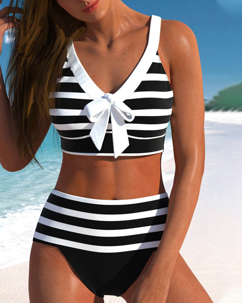 Bloom | Bikini met hoge taille in streepdesign