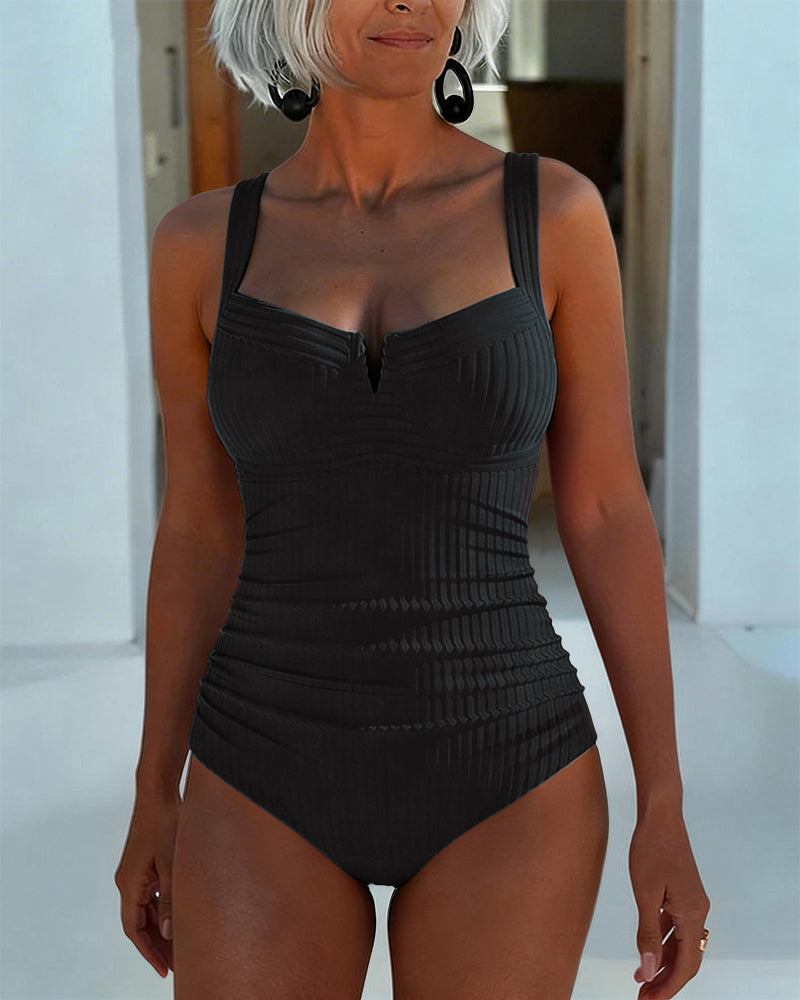 Bodycon Spaghetti Schouderbanden en Vierkante Hals