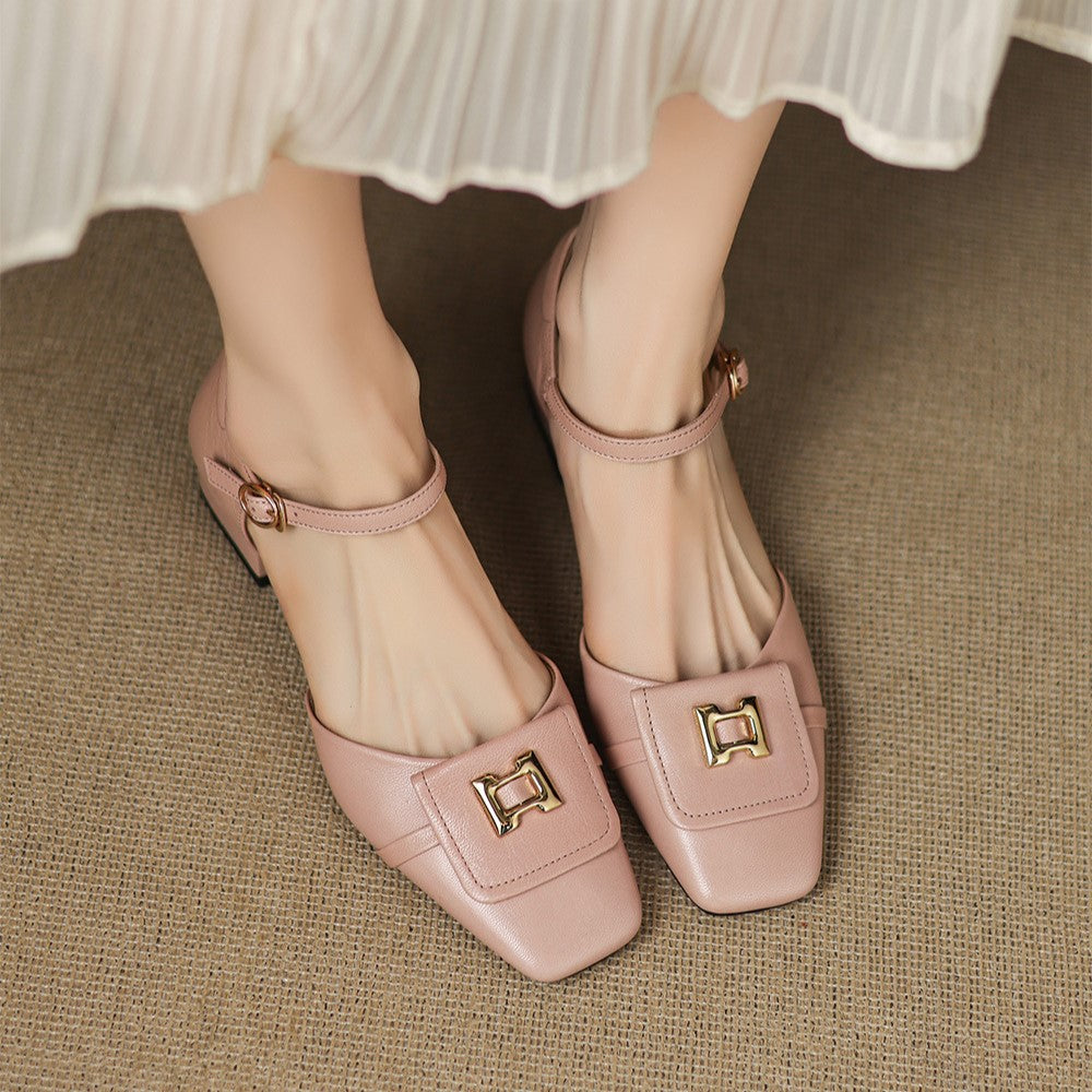 Elvane Buckle Leren Mary-Janes