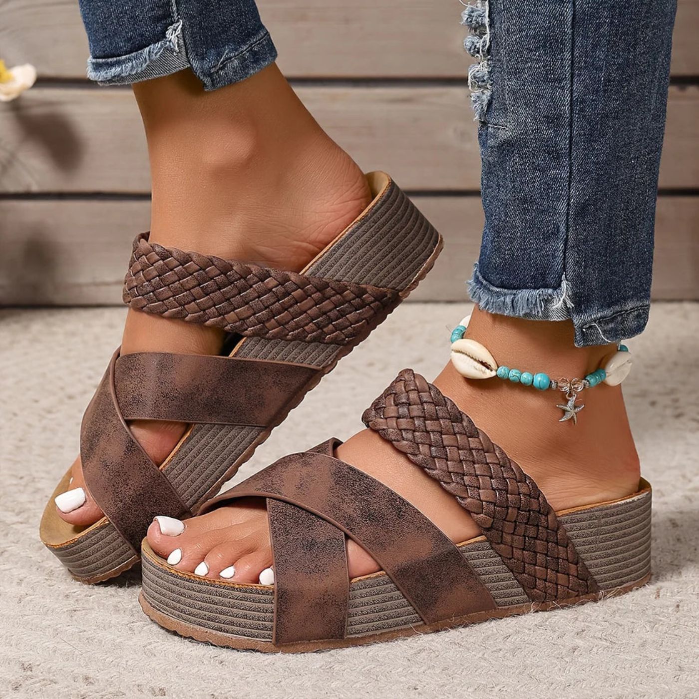 Fleur – Leren Sandalen met Ondersteunende Pasvorm