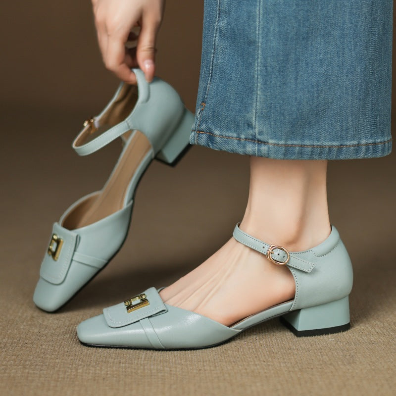 Elvane Buckle Leren Mary-Janes