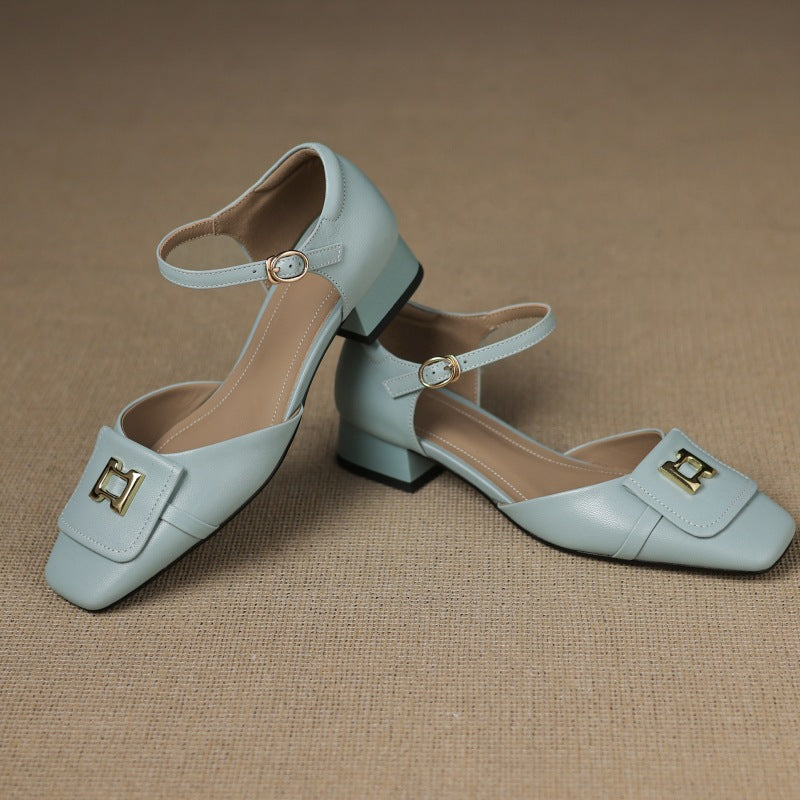 Elvane Buckle Leren Mary-Janes