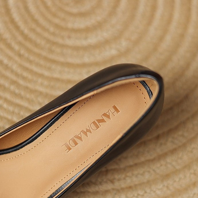 Marisol Leren Vierkante Pumps