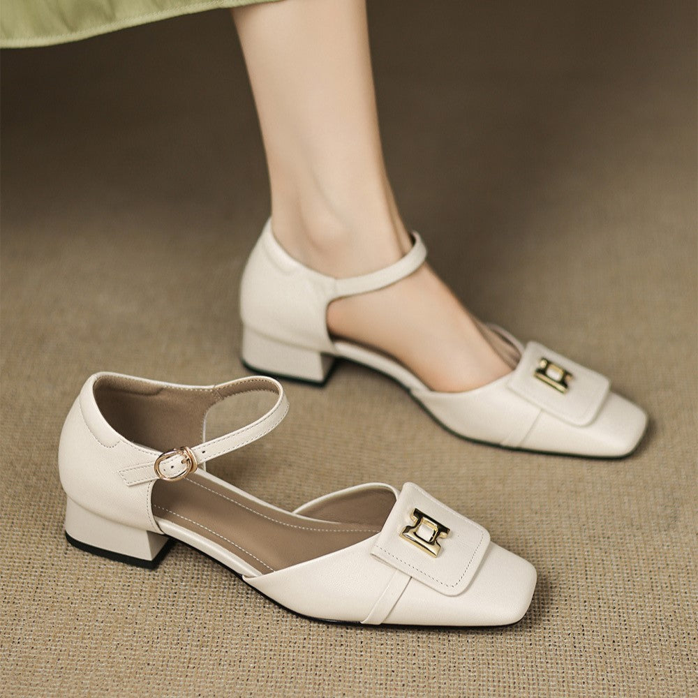 Elvane Buckle Leren Mary-Janes