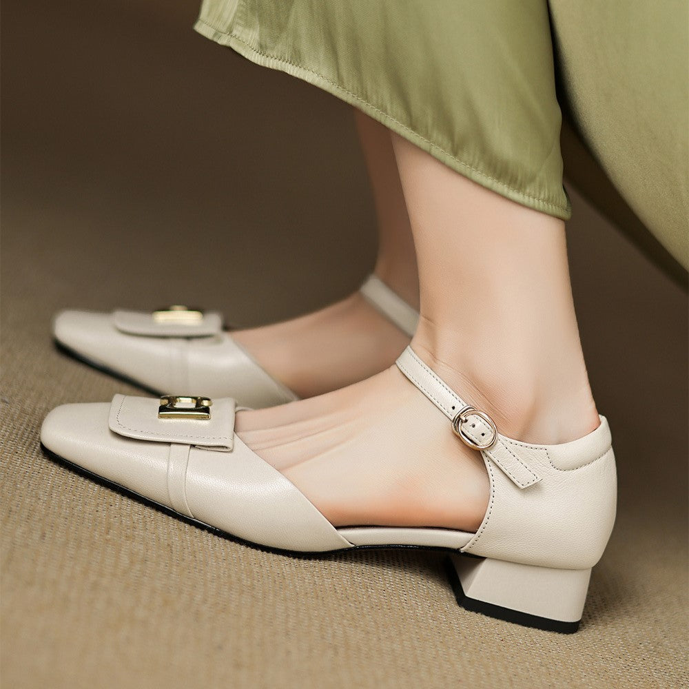 Elvane Buckle Leren Mary-Janes