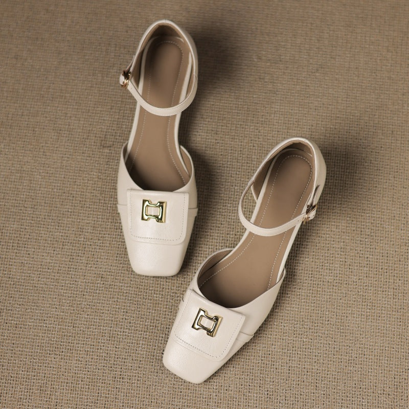 Elvane Buckle Leren Mary-Janes