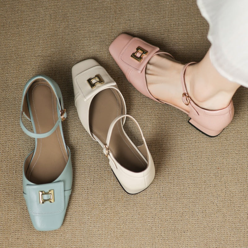 Elvane Buckle Leren Mary-Janes