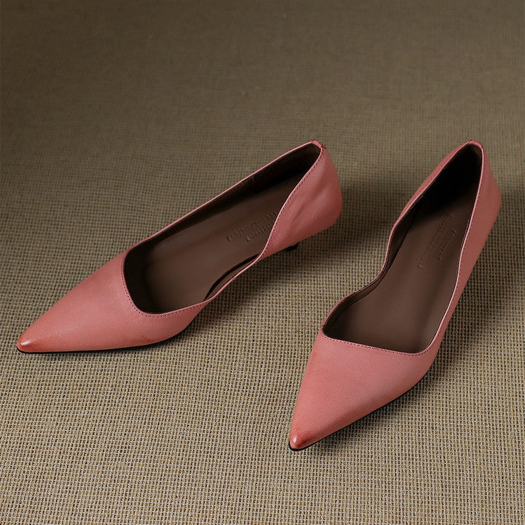 Orlisse Leren Kitten Hak Pumps
