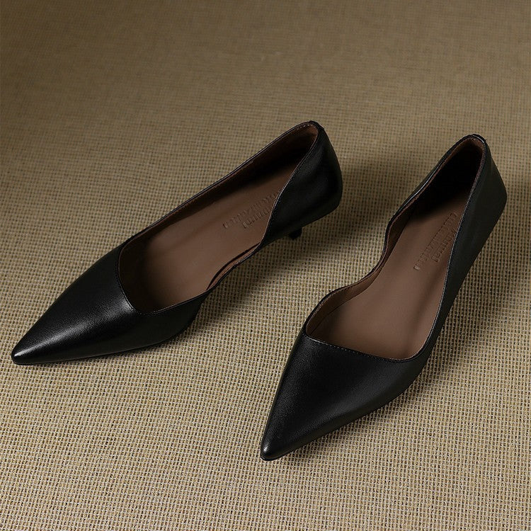 Orlisse Leren Kitten Hak Pumps