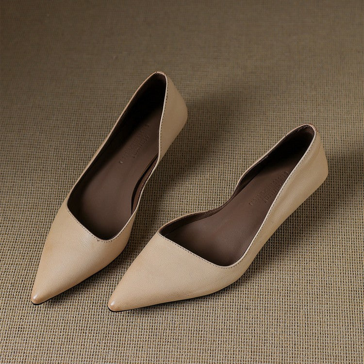 Orlisse Leren Kitten Hak Pumps