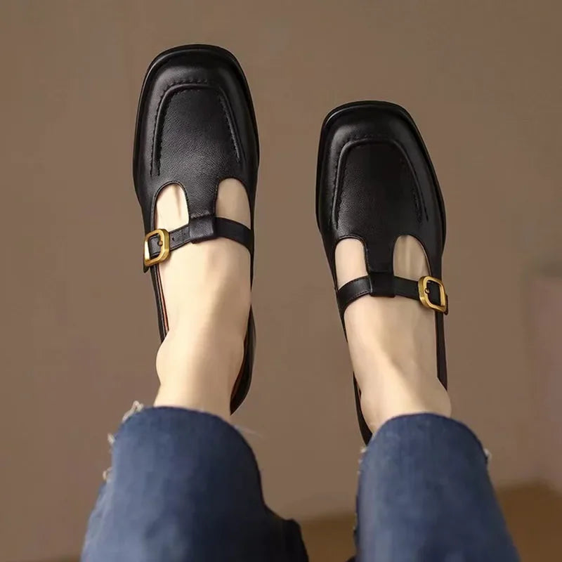 Ysolenne - T-Bandschoenen met Vintage Elegantie