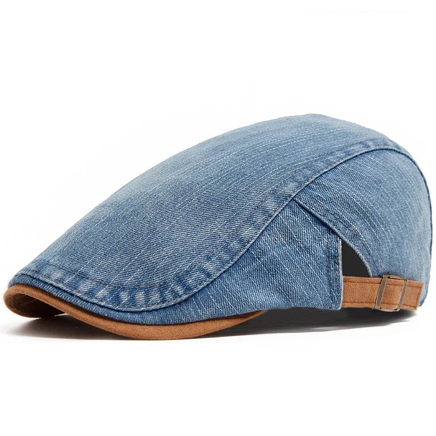 Thijs™ | Premium Denim Flat Cap – Tijdloze Stijl & Dagelijks Comfort.