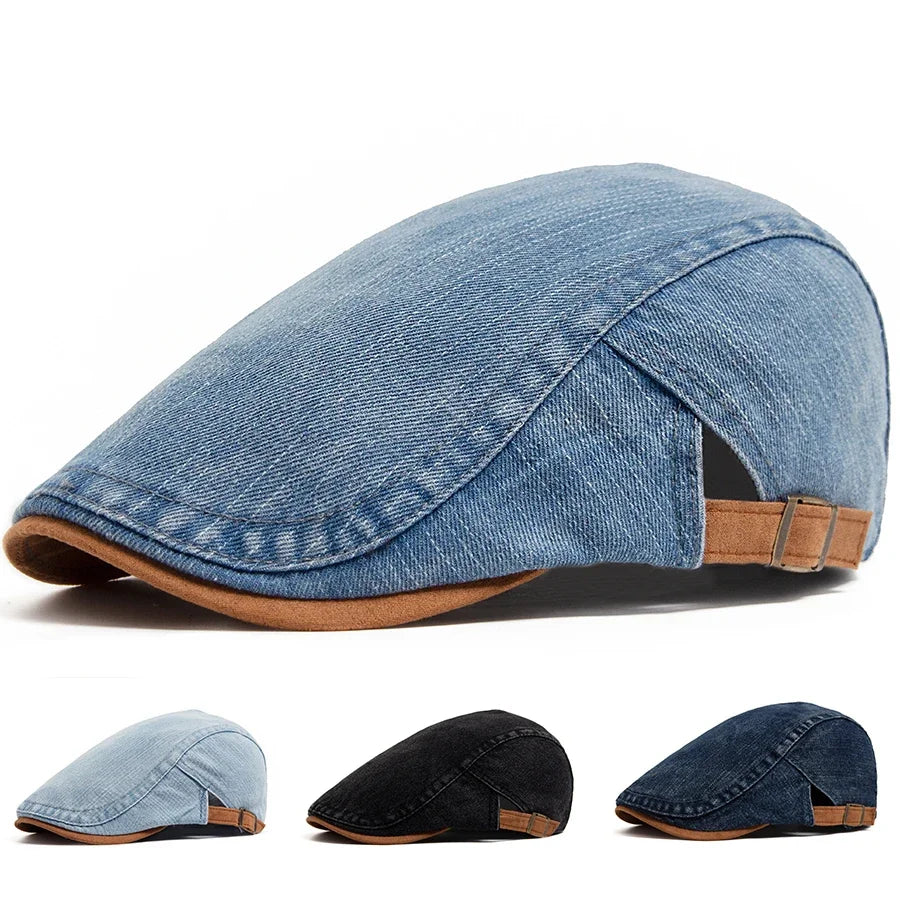 Thijs™ | Premium Denim Flat Cap – Tijdloze Stijl & Dagelijks Comfort.
