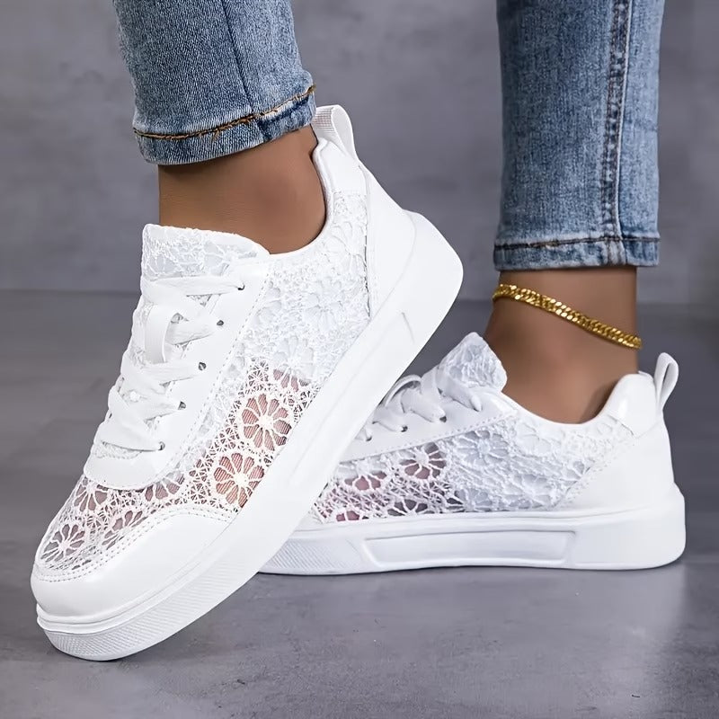 Roos - Comfortabele Sneakers met Bloemenpatroon
