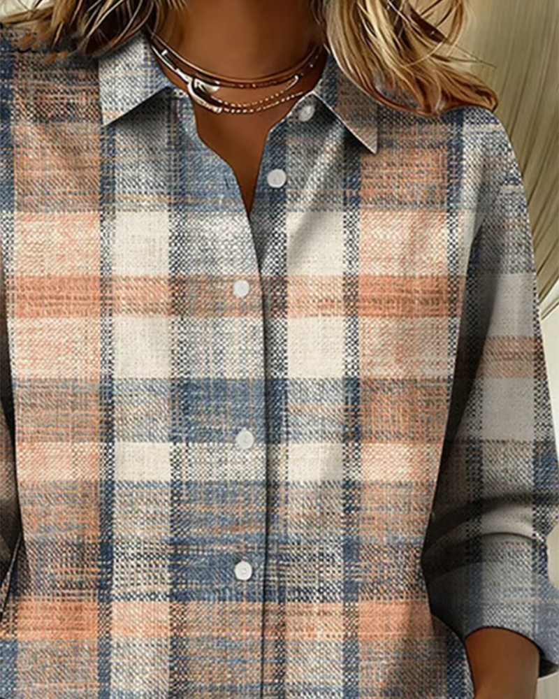 Vintage-stijl overhemd met ruitpatroon