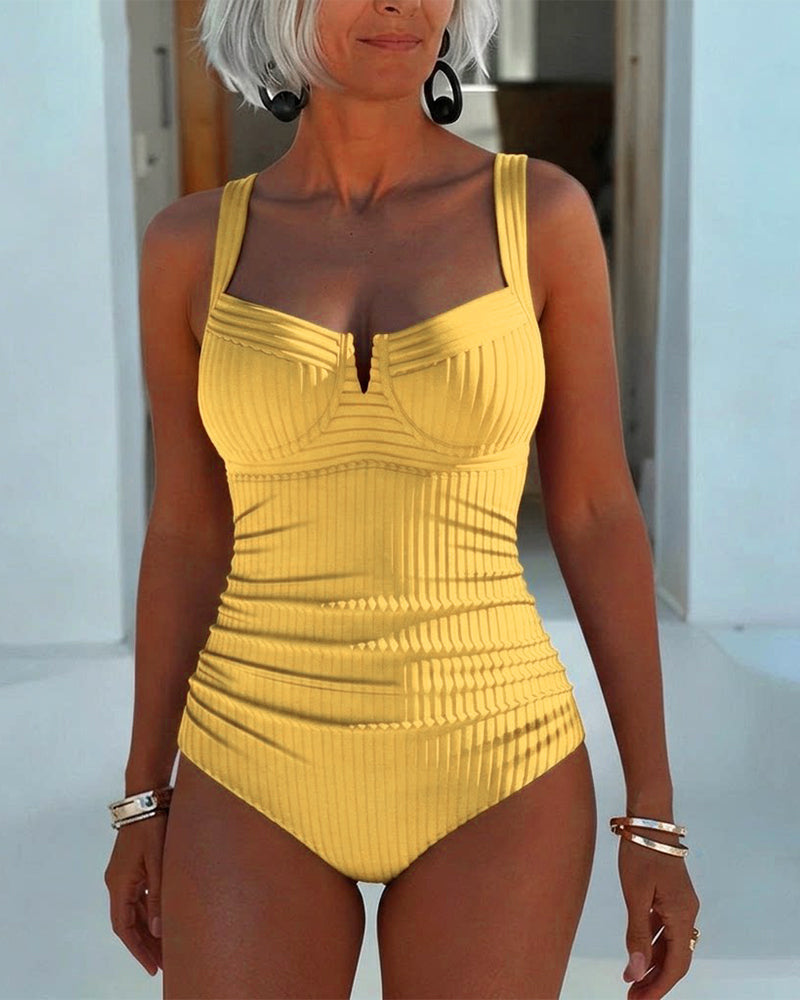 Bodycon Spaghetti Schouderbanden en Vierkante Hals