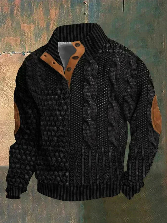 VANDER | Bedrukte Herentrui met Retro Stijl en Ultiem Draagcomfort