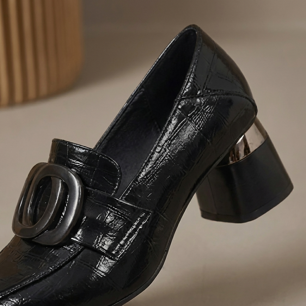 Valora Leren Loafer Hakken