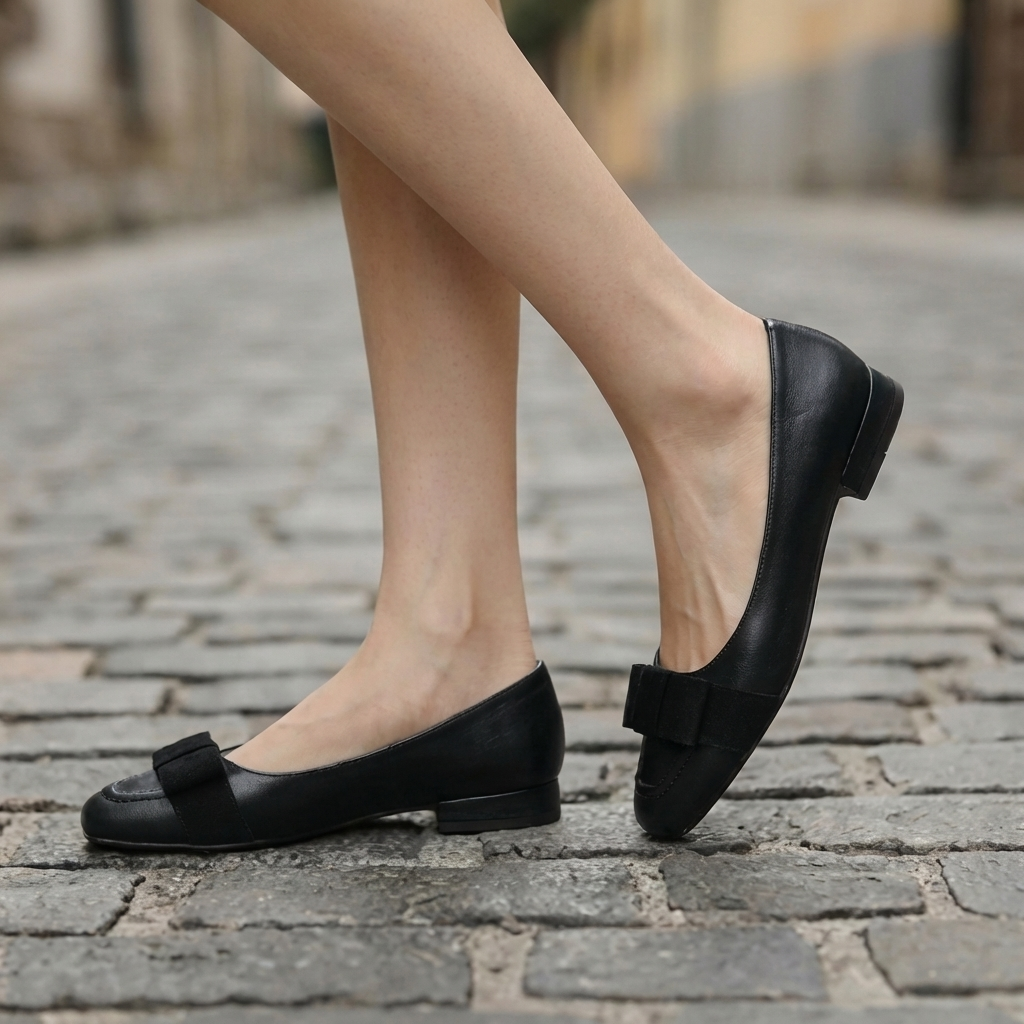 Camille Bowschoenen van Leer