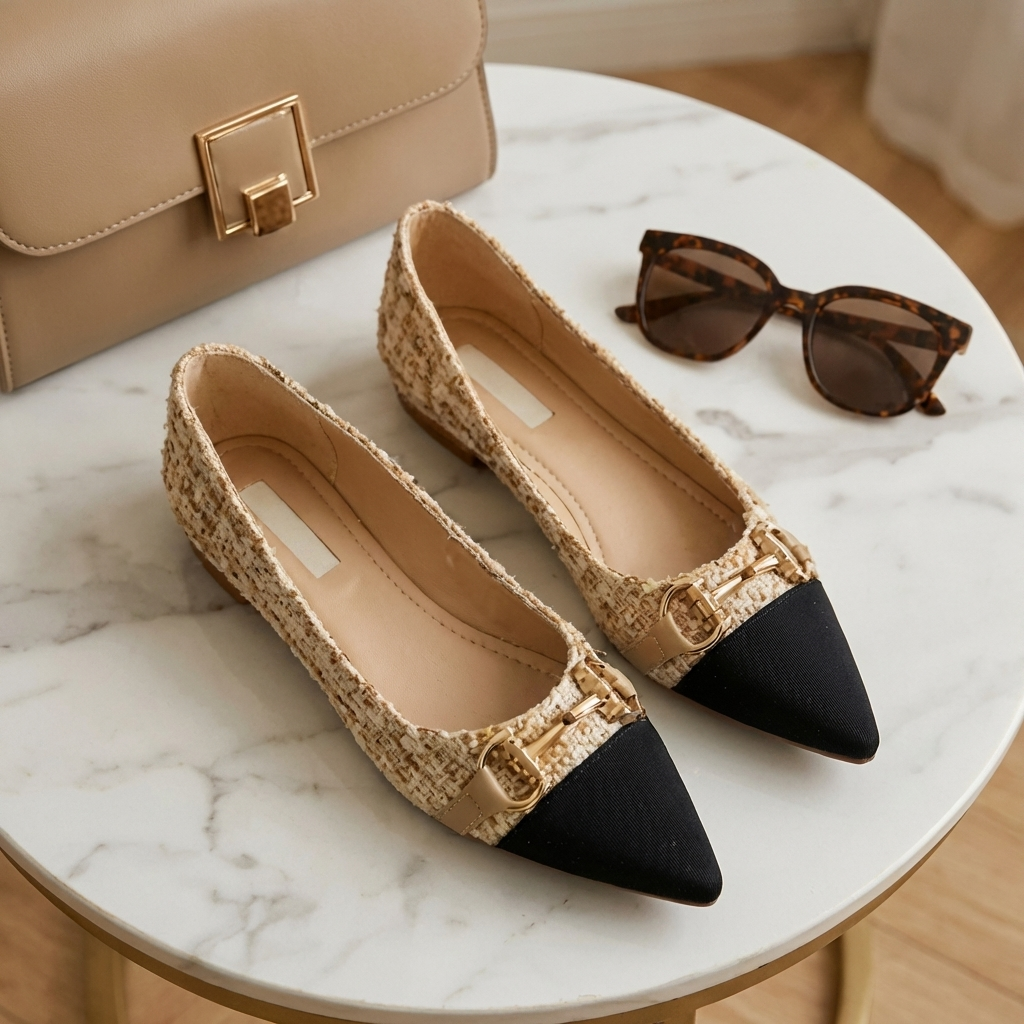 Verona Tweed Ballerina's