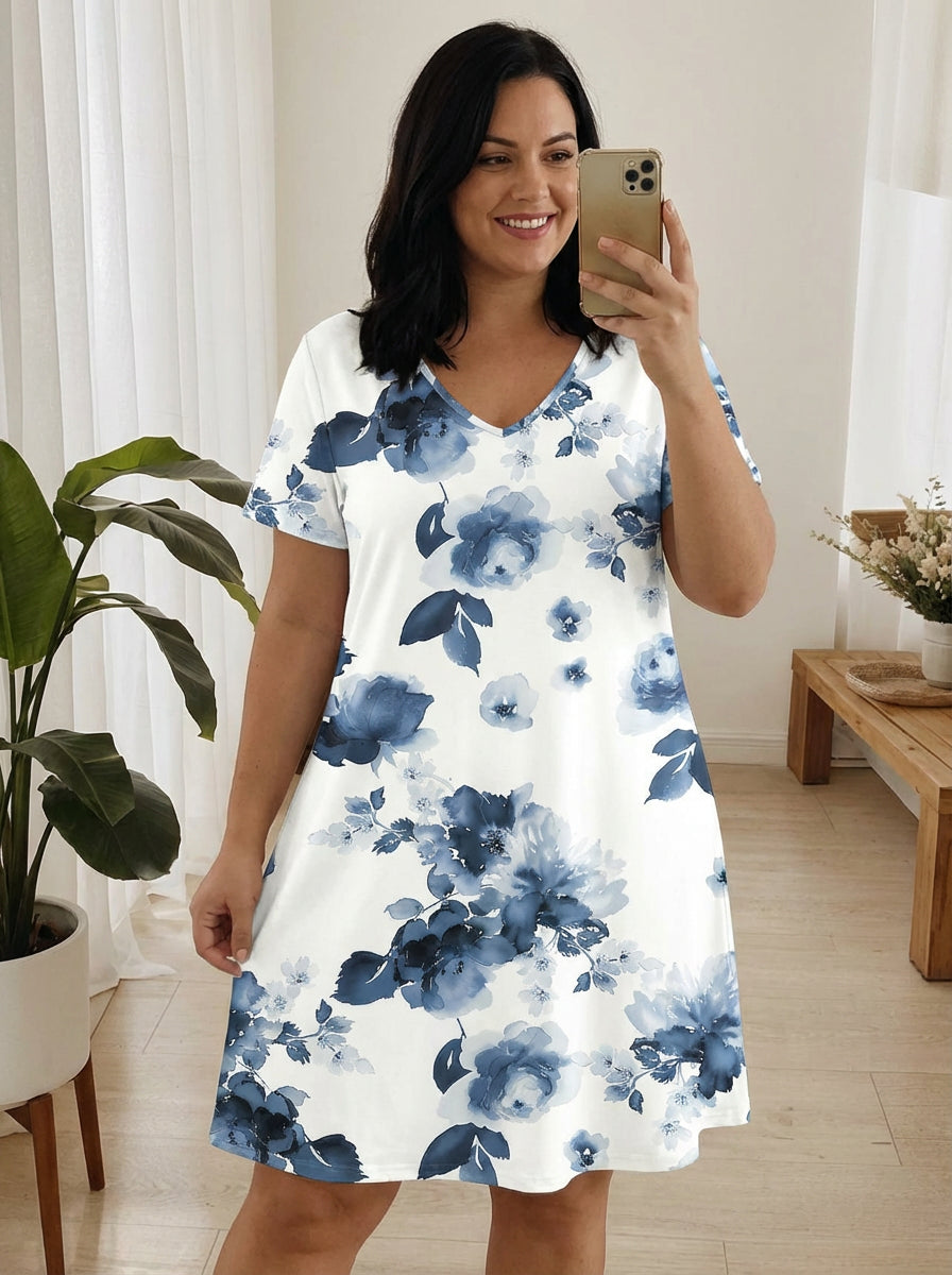 Colette - Gedrukt Bloemen Jurk