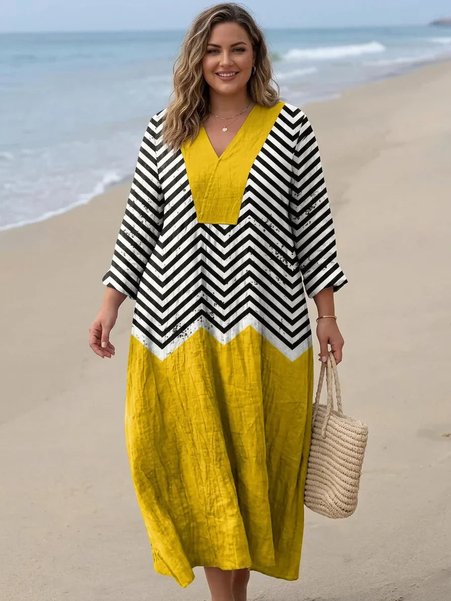 Cosima - Boho Geprinte Jurk