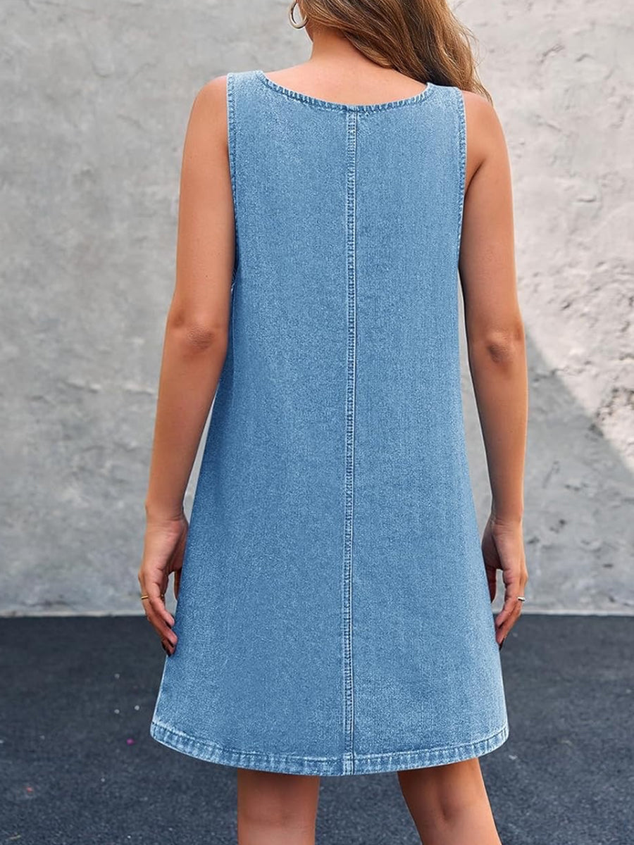 Lisa | Casual Denim Dungaree Jurk