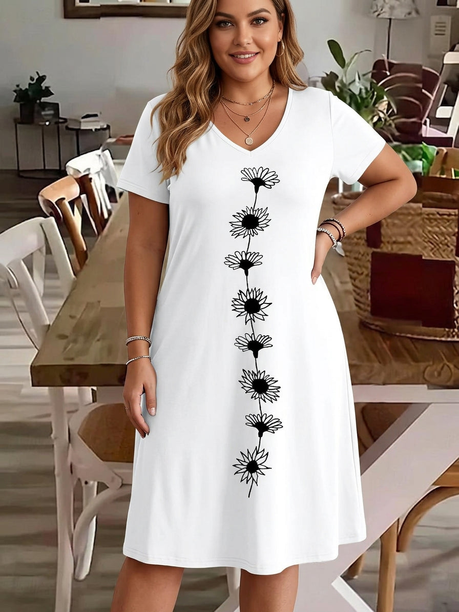 Colette - Gedrukt Bloemen Jurk