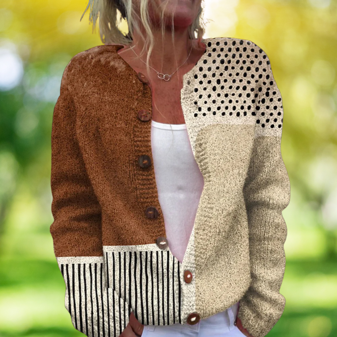 Sarah - Vintage Lente Vest met Bloemenprint
