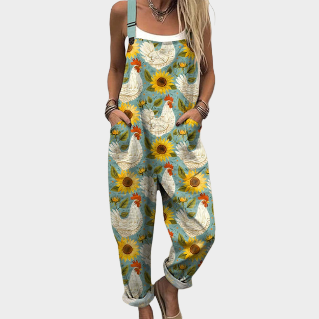 Comfortabele Gedrukte Dungarees