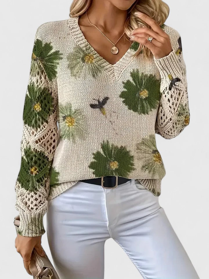 Aurélie | Elegante trui met bloemendessin