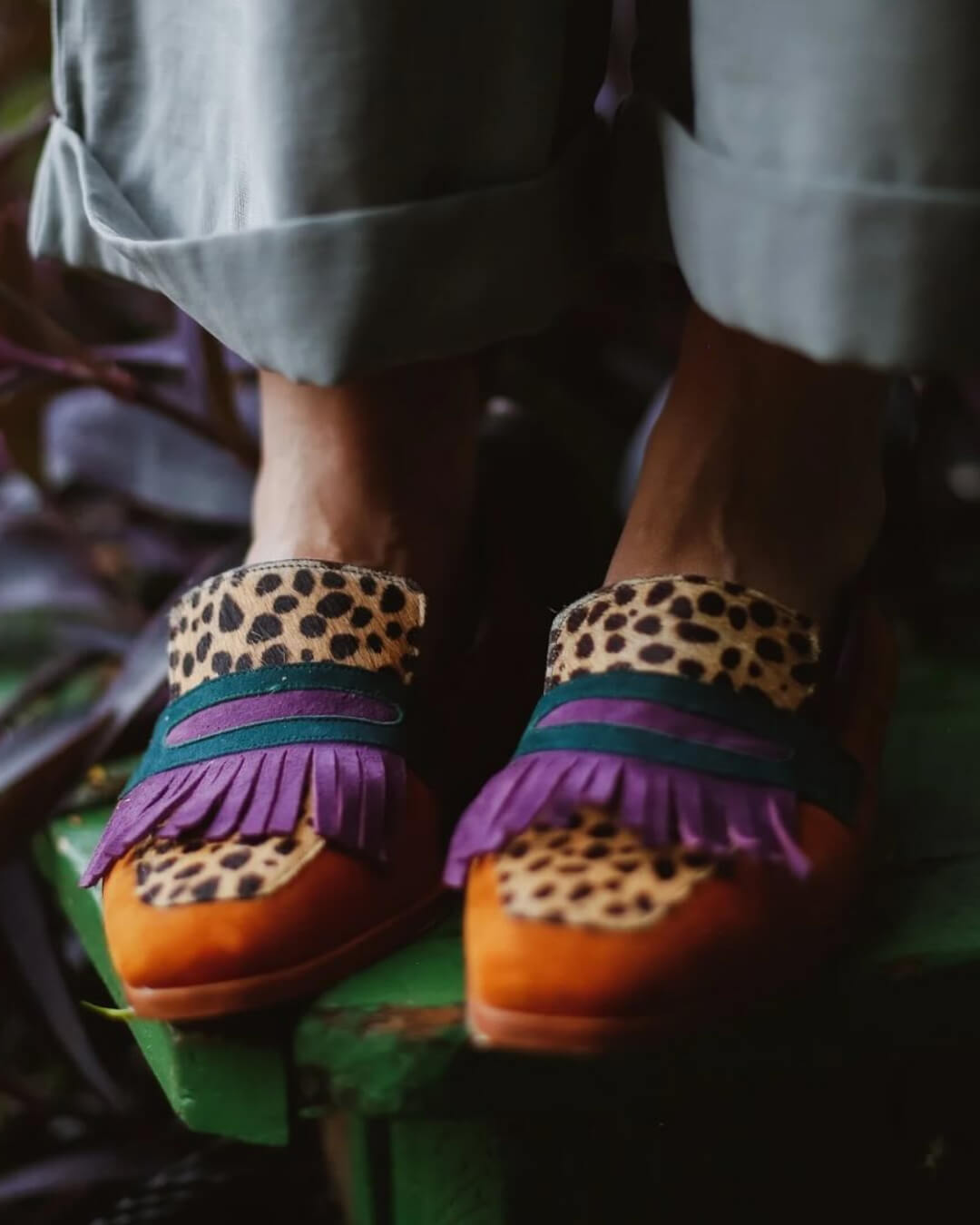 Loafer met Franjes en Dierenprint