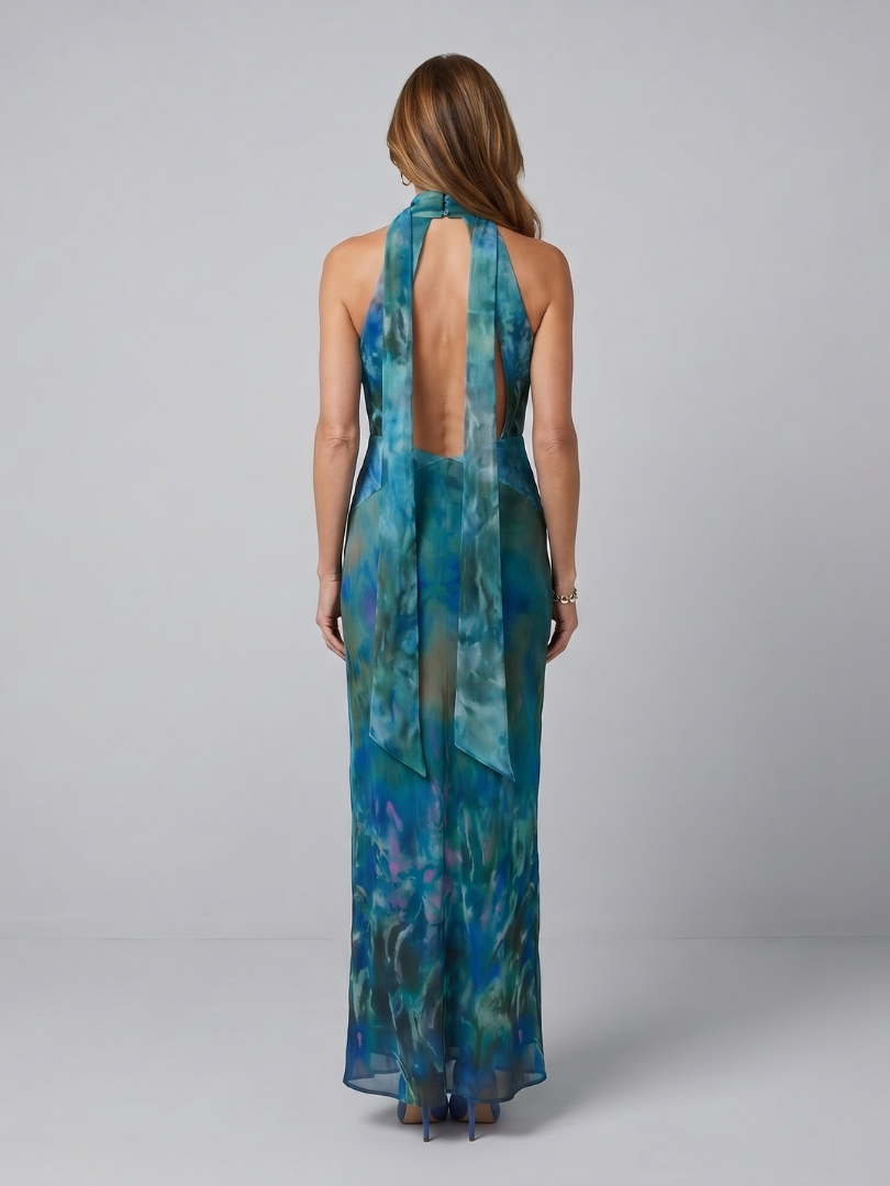 Juniper | Sleevless Maxi Jurk met Halter Nek