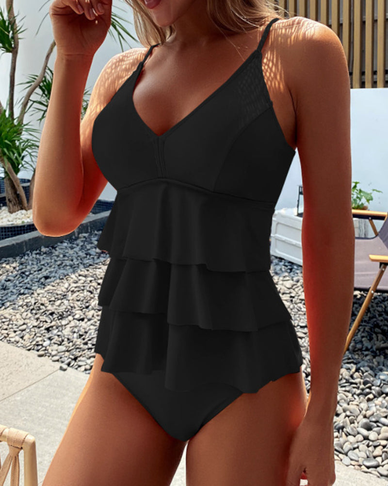 Lia - Badpak met Elegante Volants