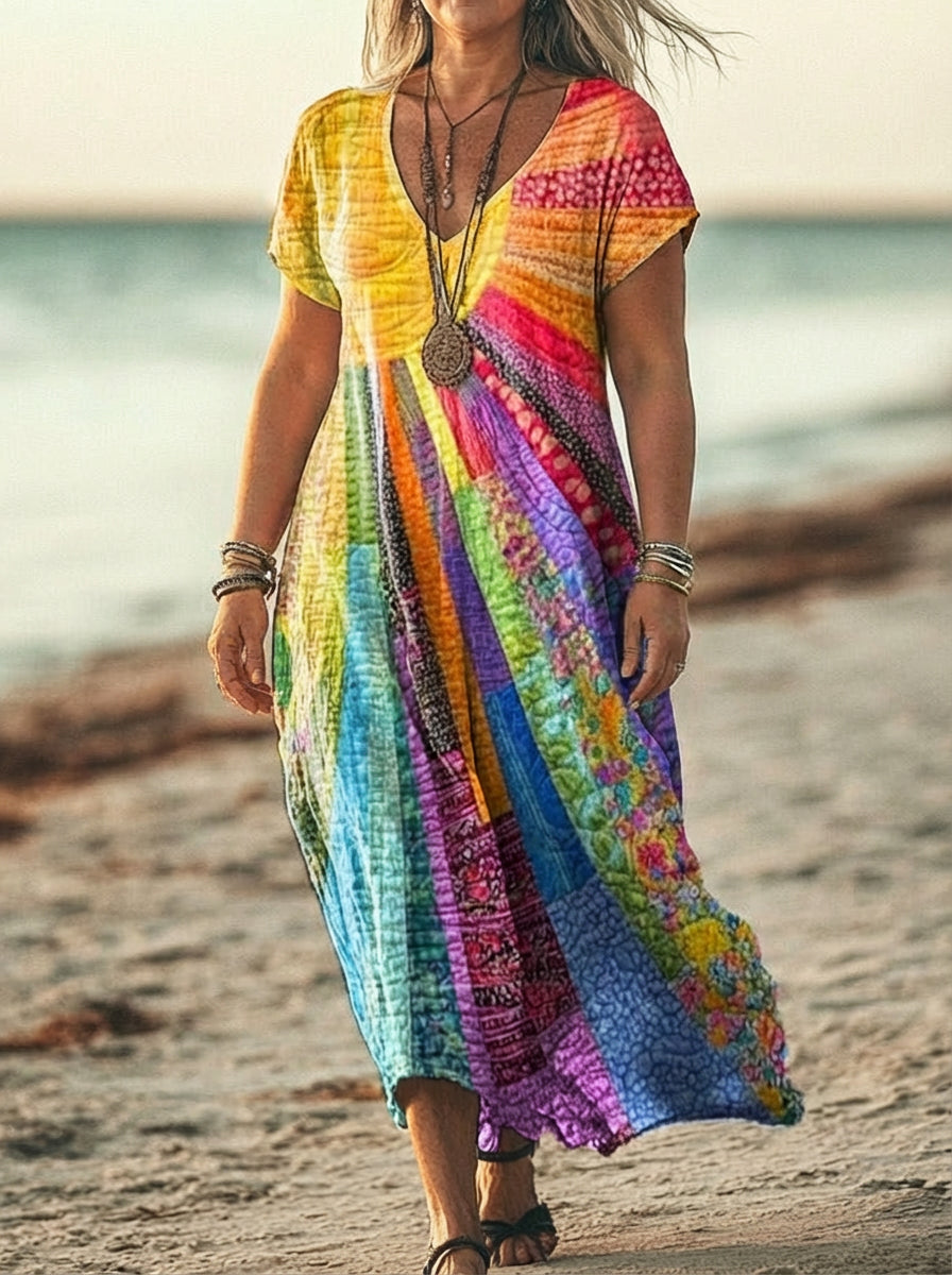 Liora - Gedrukt Bohemian Jurk