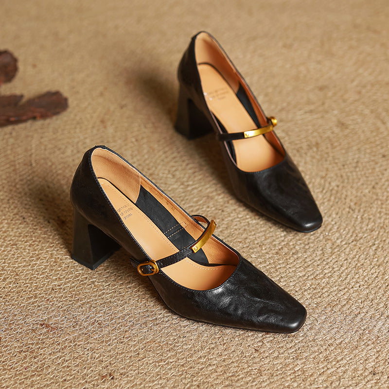 Marleon Leren Hakpumps
