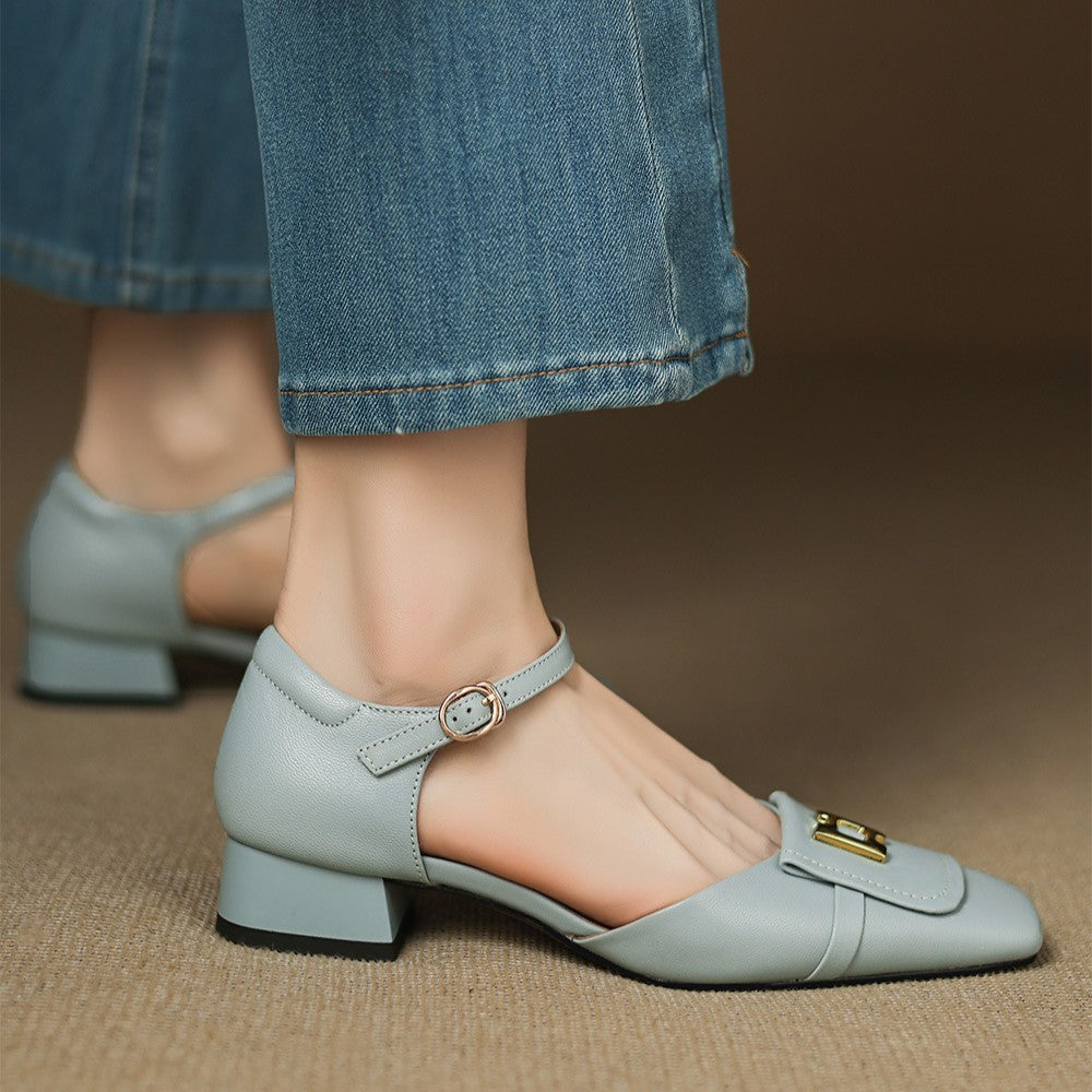 Elvane Buckle Leren Mary-Janes