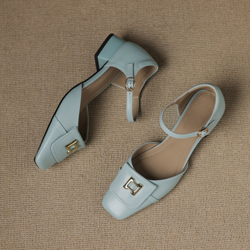 Elvane Buckle Leren Mary-Janes