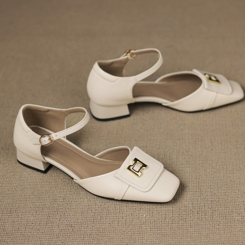 Elvane Buckle Leren Mary-Janes