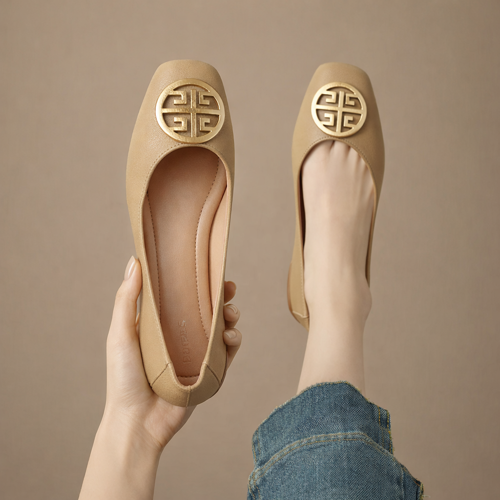 Boomgaard Leren Ballerina's