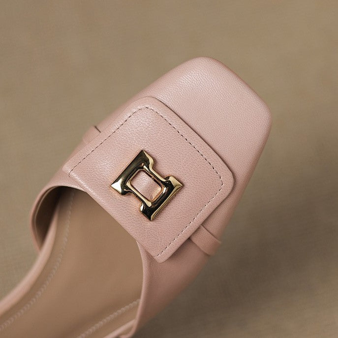 Elvane Buckle Leren Mary-Janes