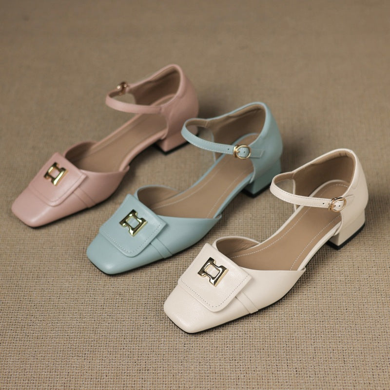 Elvane Buckle Leren Mary-Janes