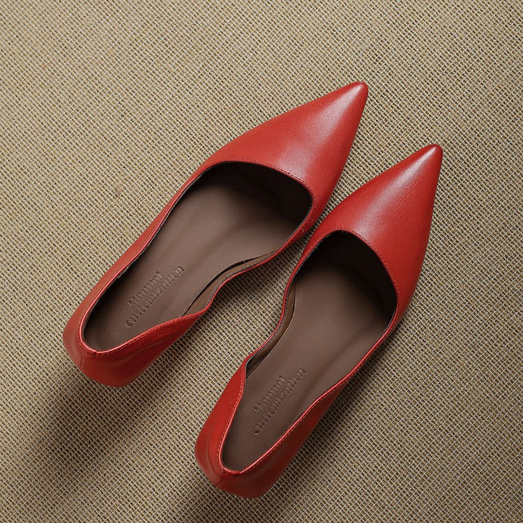 Orlisse Leren Kitten Hak Pumps